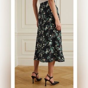 NWT REFORMATION Bea floral-print crepe midi skirt